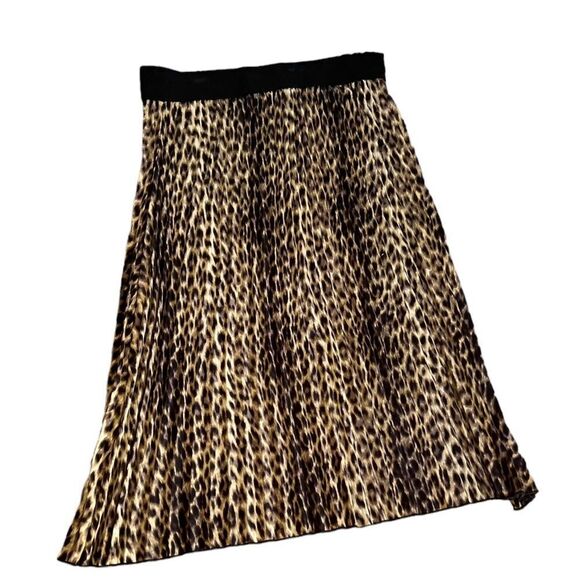 LuLaRoe Skirt Jill Accordion Pleats Leopard Print Size Small - Picture 1 of 4